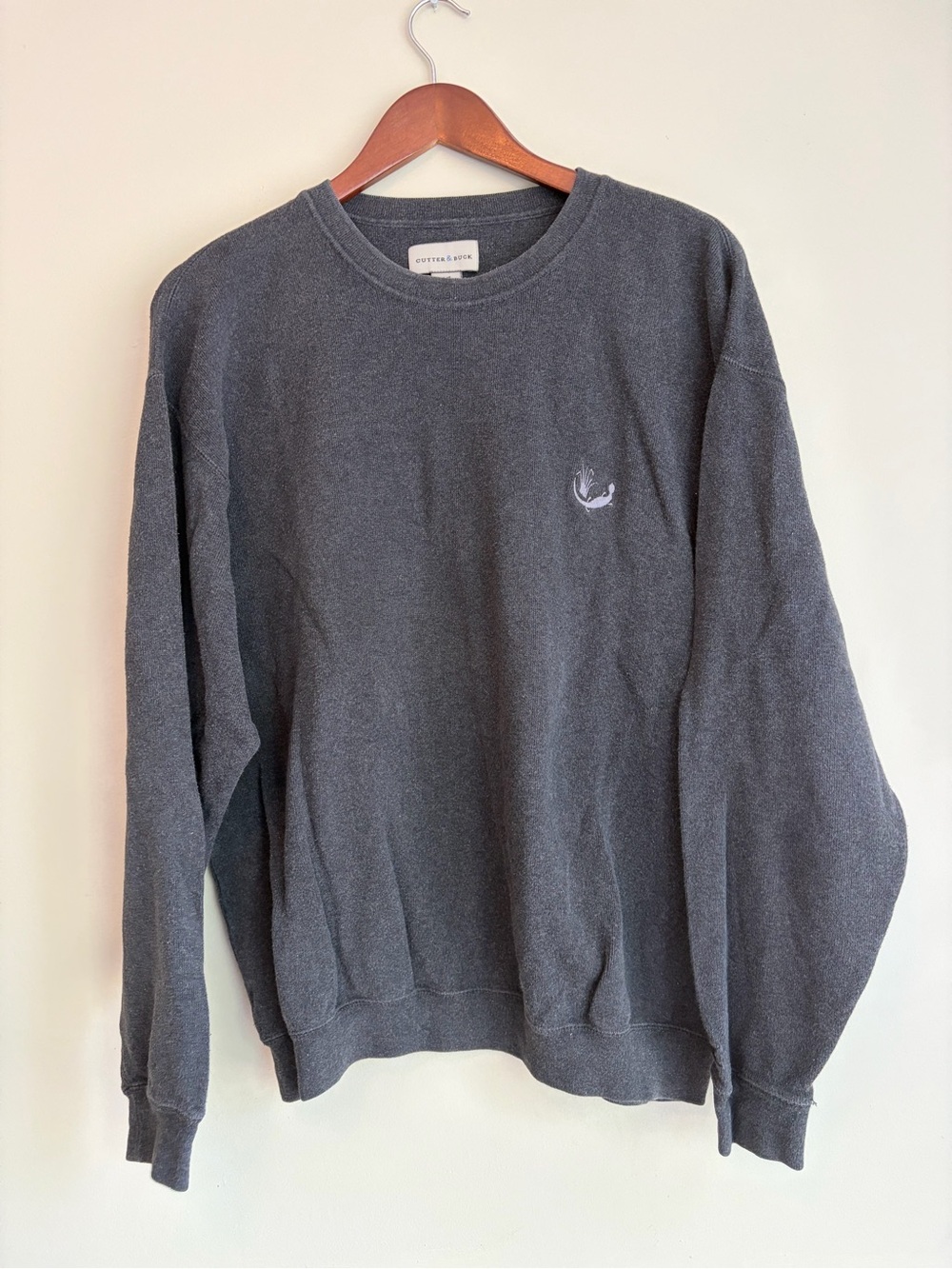 Cutter & Buck Charcoal Crewneck Sweatshirt with Subtle Logo